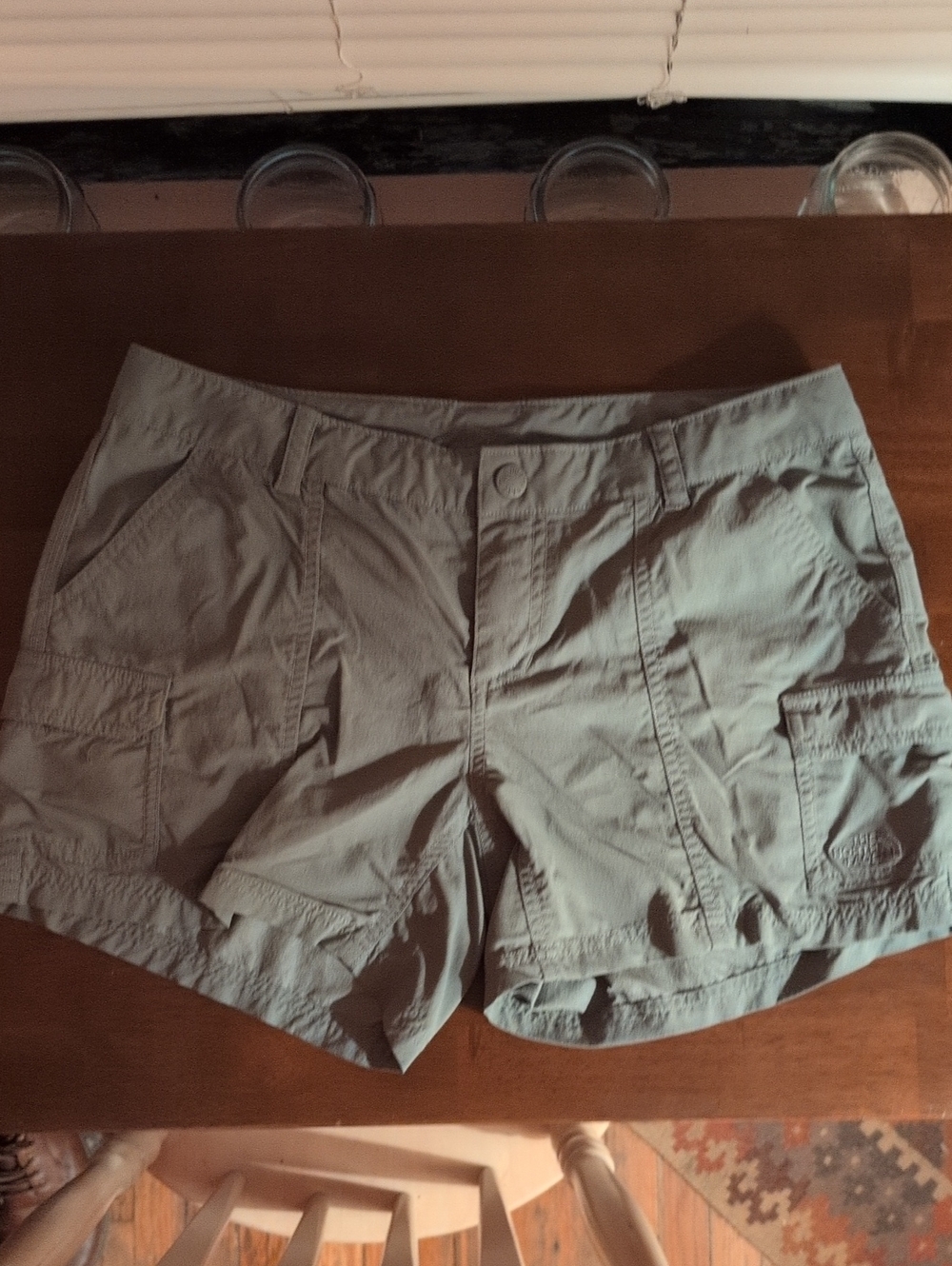 The North Face Women's Cargo Shorts in Light Gray